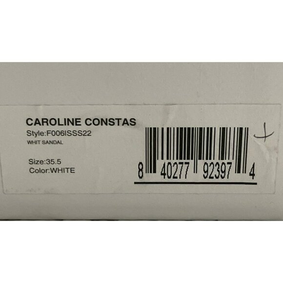 Caroline Constas White Bow Heeled Sandal Shoes Size 35.5 Bridal Wedding - Picture 8 of 9